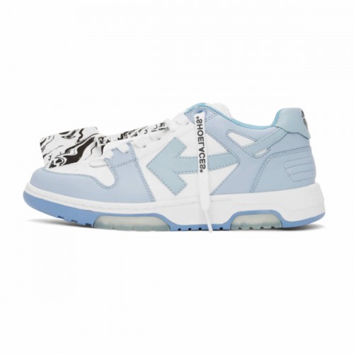 OFF-WHITE White & Blue Out Of Office low Sneakers 222607M237012