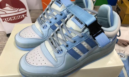 BAD BUNNY X ADIDAS FORUM BUCKLE LOW 'BLUE TINT' 2022 GY9693 Kickbulk Sneaker shoes reviews Camera photos