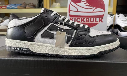 AMIRI Skel Top Low Black White MFS003-004 Kickbulk Sneaker shoes reviews Camera photos