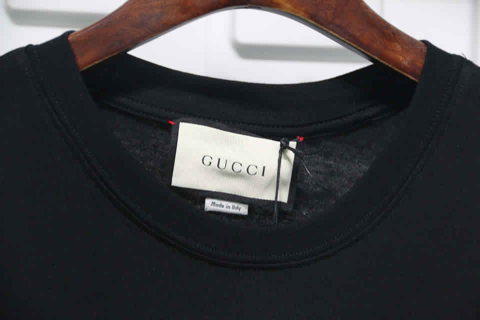 Gucci Black White Crossbar T Shirt Printing Pure Cotton 11 - kickbulk.org