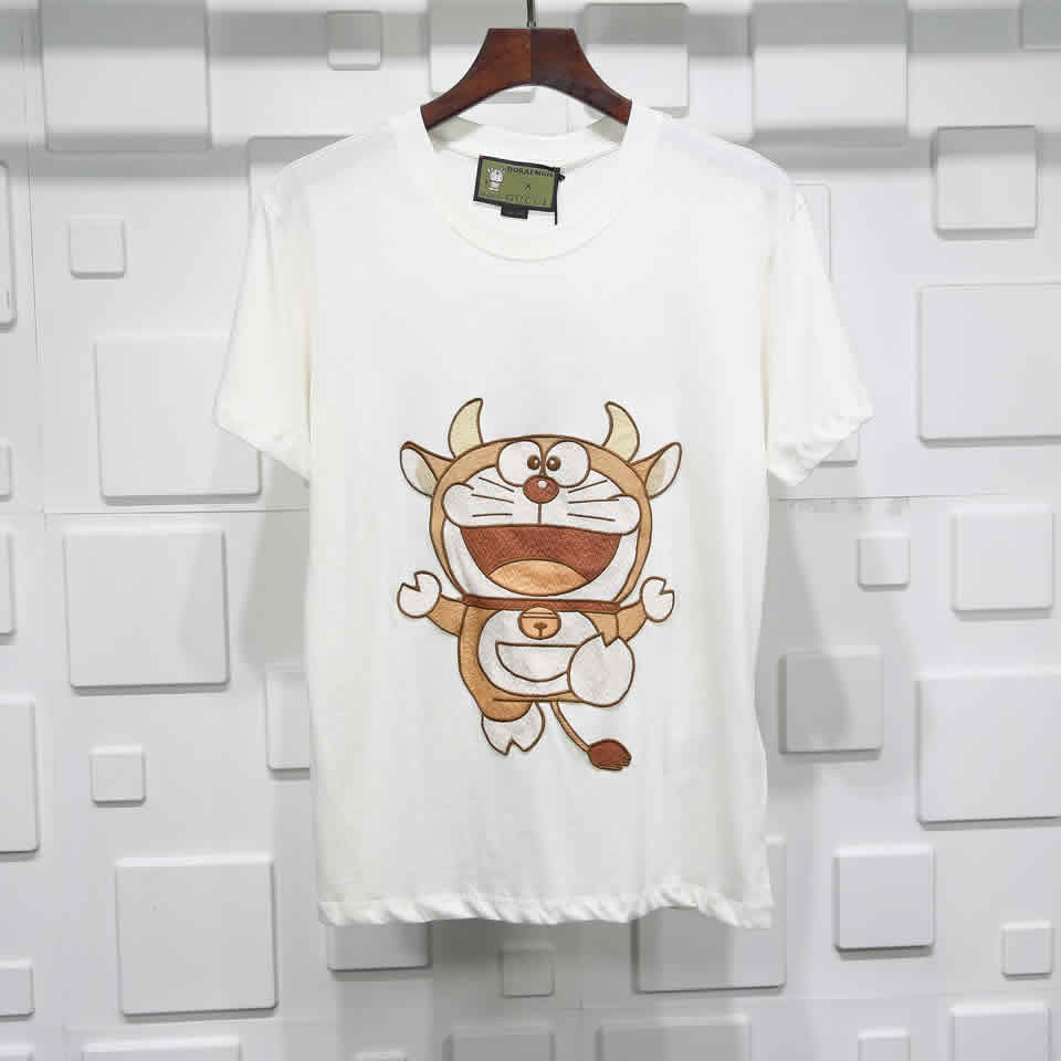 Gucci Doraemon T Shirt Embroidery Pure Cotton 1 - kickbulk.org