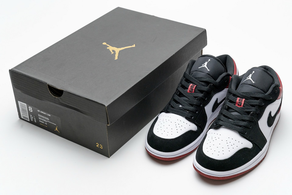 Nike Air Jordan 1 Low Black Toe 553558 116 6 - kickbulk.org