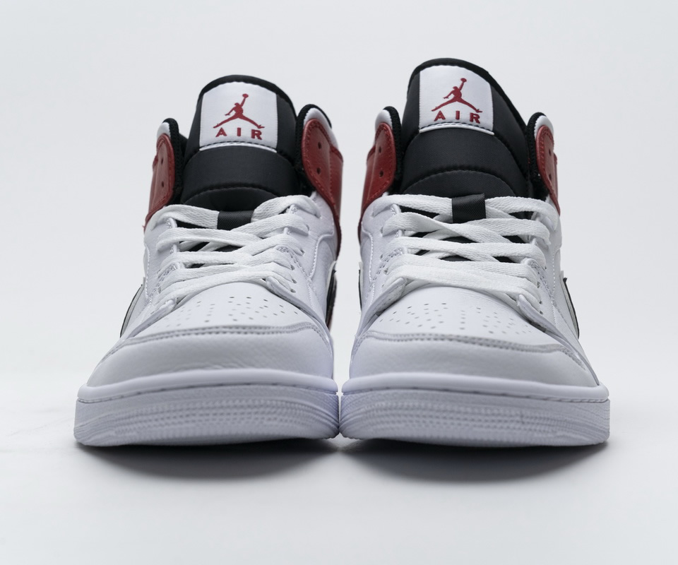 Nike Air Jordan 1 Mid White Black Gym Red 554724 116 6 - kickbulk.org