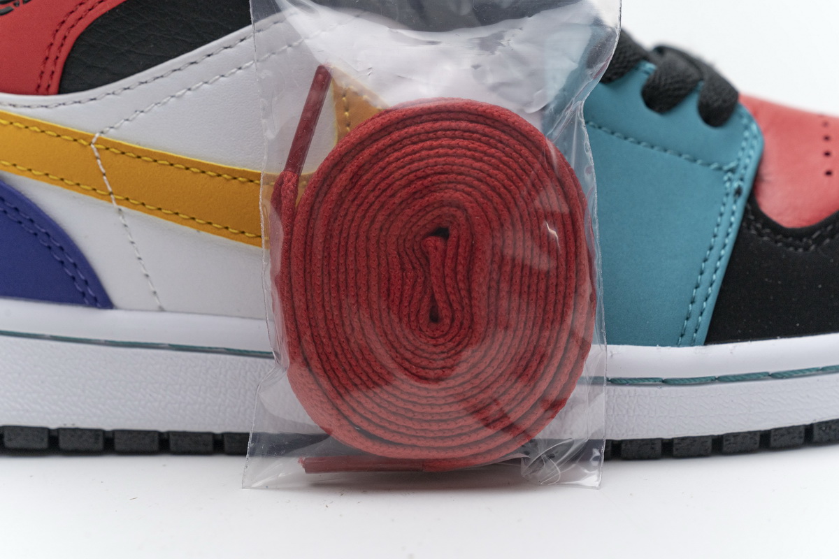 Nike Air Jordan 1 Mid Multi Color Bred Orange Mens Gs Shoes 554724 125 17 - kickbulk.org