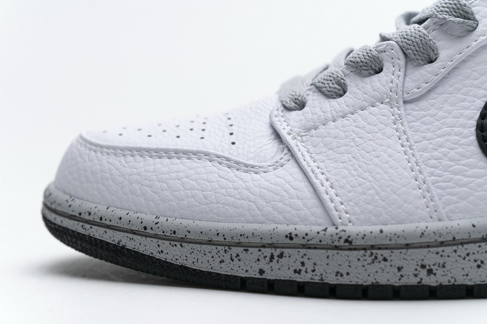 Nike Air Jordan 1 Mid Gs White Cement 554725 115 13 - kickbulk.org
