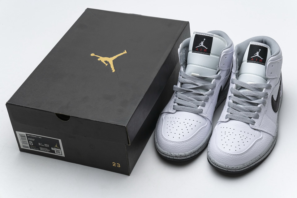 Nike Air Jordan 1 Mid Gs White Cement 554725 115 4 - kickbulk.org