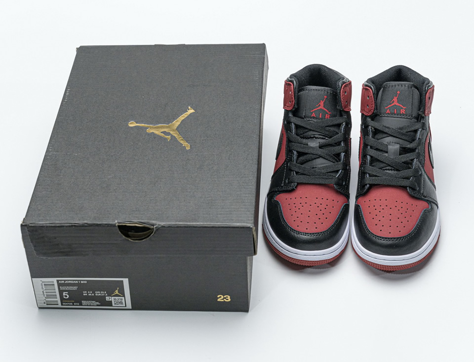 Nike Air Jordan 1 Mid Banned Gym Red Black 554725 610 7 - kickbulk.org