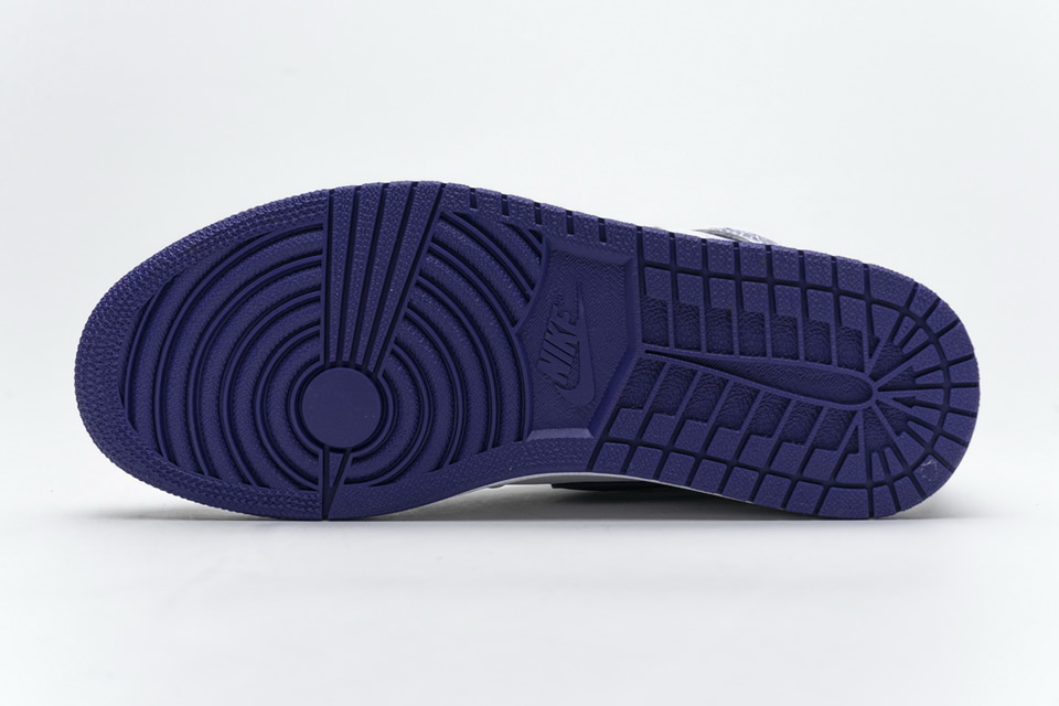 Nike Air Jordan 1 Retro High Og White Purple 555088 115 9 - kickbulk.org