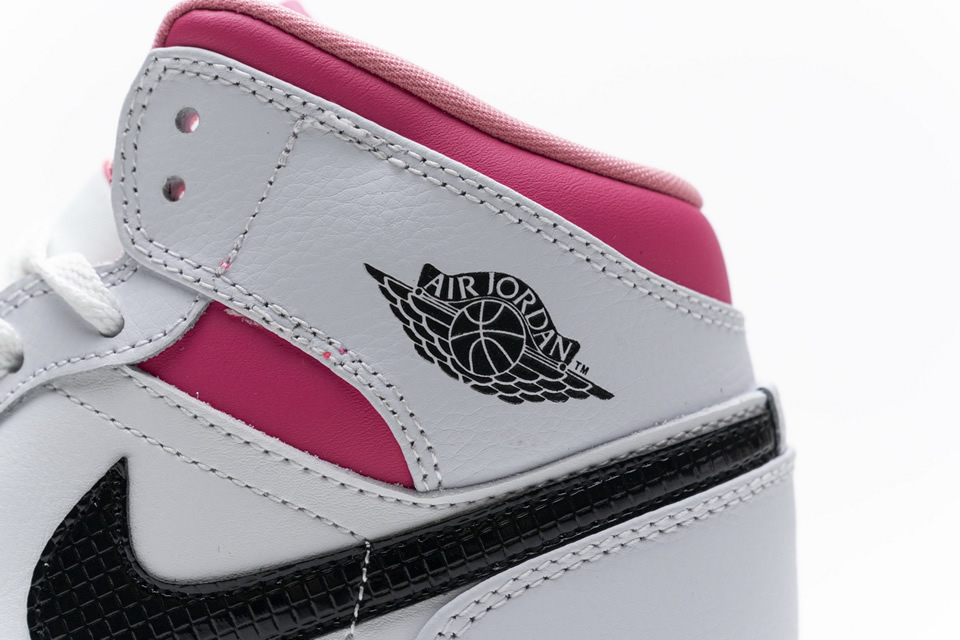 Nike Air Jordan 1 Mid White Black Hyper Pink 555112 106 16 - kickbulk.org