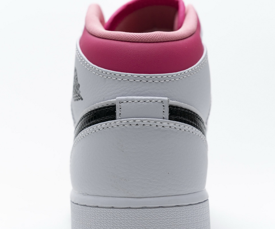 Nike Air Jordan 1 Mid White Black Hyper Pink 555112 106 17 - kickbulk.org