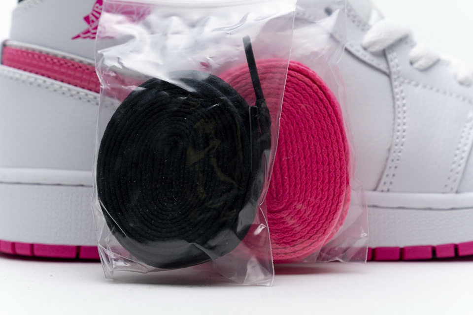 Nike Air Jordan 1 Mid White Black Hyper Pink 555112 106 18 - kickbulk.org