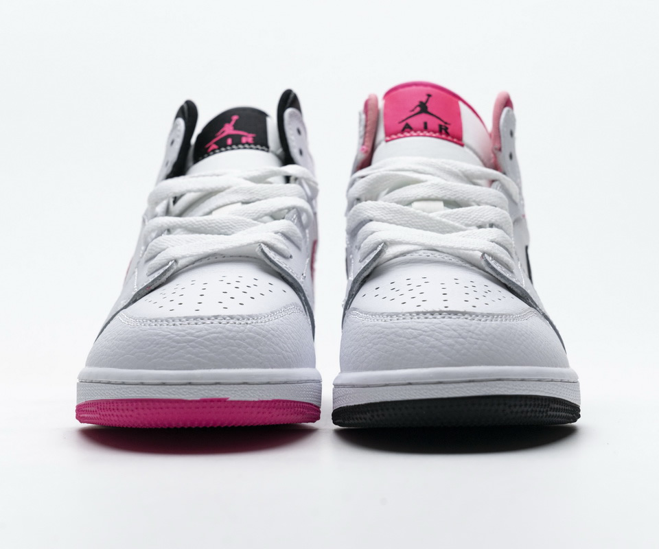 Nike Air Jordan 1 Mid White Black Hyper Pink 555112 106 6 - kickbulk.org