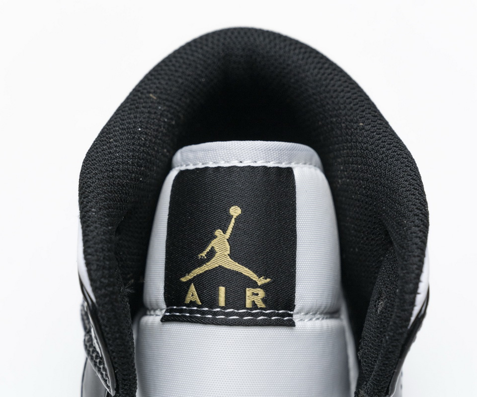 Nike Air Jordan 1 Mid Gold Patent Leather 852542 007 10 - kickbulk.org