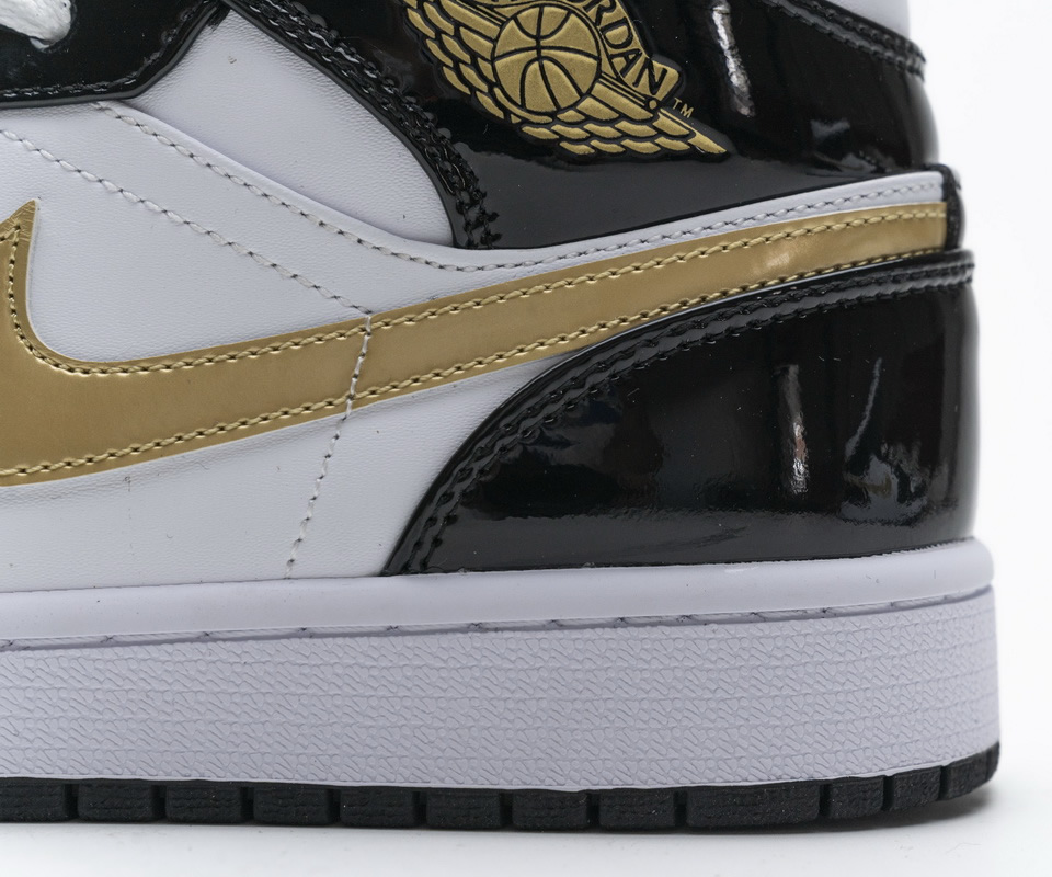 Nike Air Jordan 1 Mid Gold Patent Leather 852542 007 15 - kickbulk.org