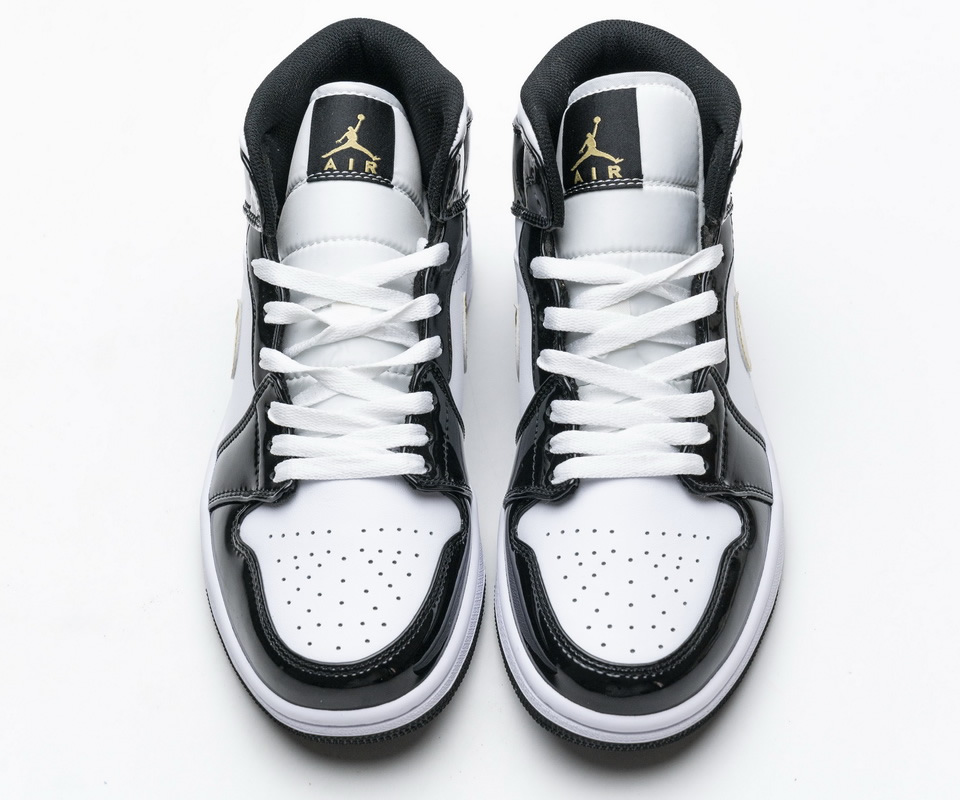 Nike Air Jordan 1 Mid Gold Patent Leather 852542 007 2 - kickbulk.org