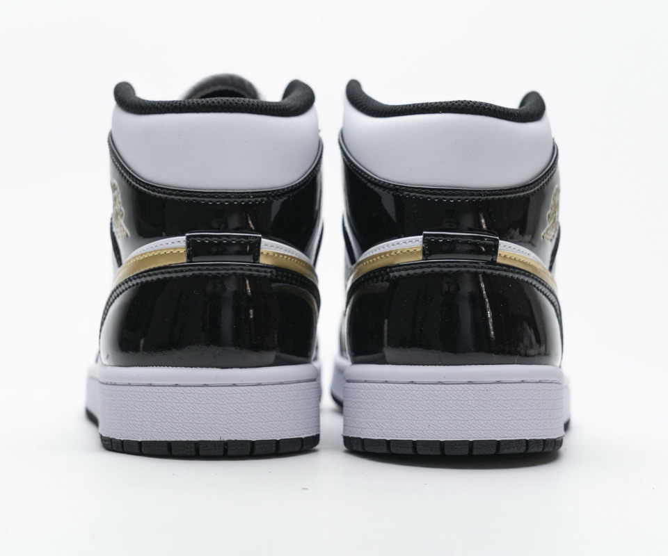 Nike Air Jordan 1 Mid Gold Patent Leather 852542 007 7 - kickbulk.org