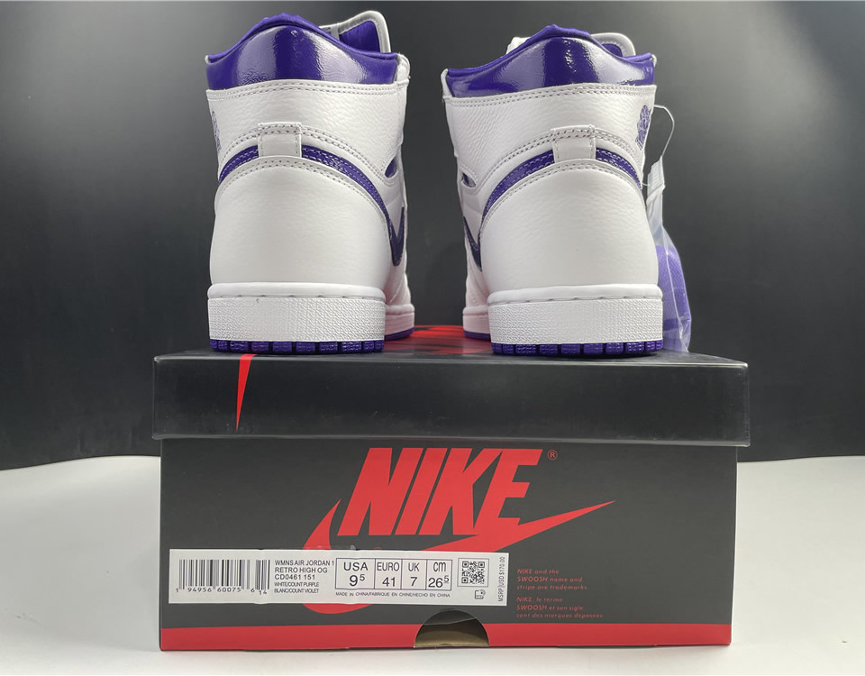 Nike Air Jordan 1 High Og Wmns Court Purple Cd0461 151 21 - kickbulk.org