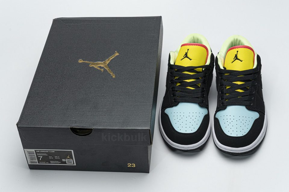 Nike Air Jordan 1 Low Black Yellow Blue Ck3022 013 4 - kickbulk.org