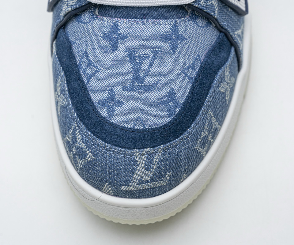 Louis Vuitton Blue Denim Trainer Sneaker 12 - kickbulk.org