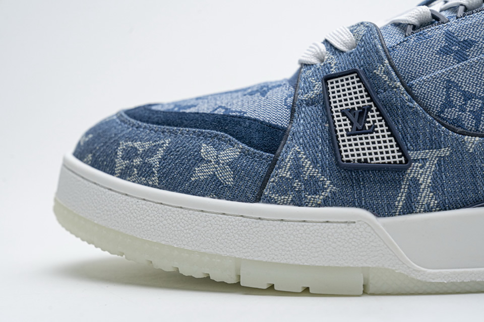 Louis Vuitton Blue Denim Trainer Sneaker 13 - kickbulk.org