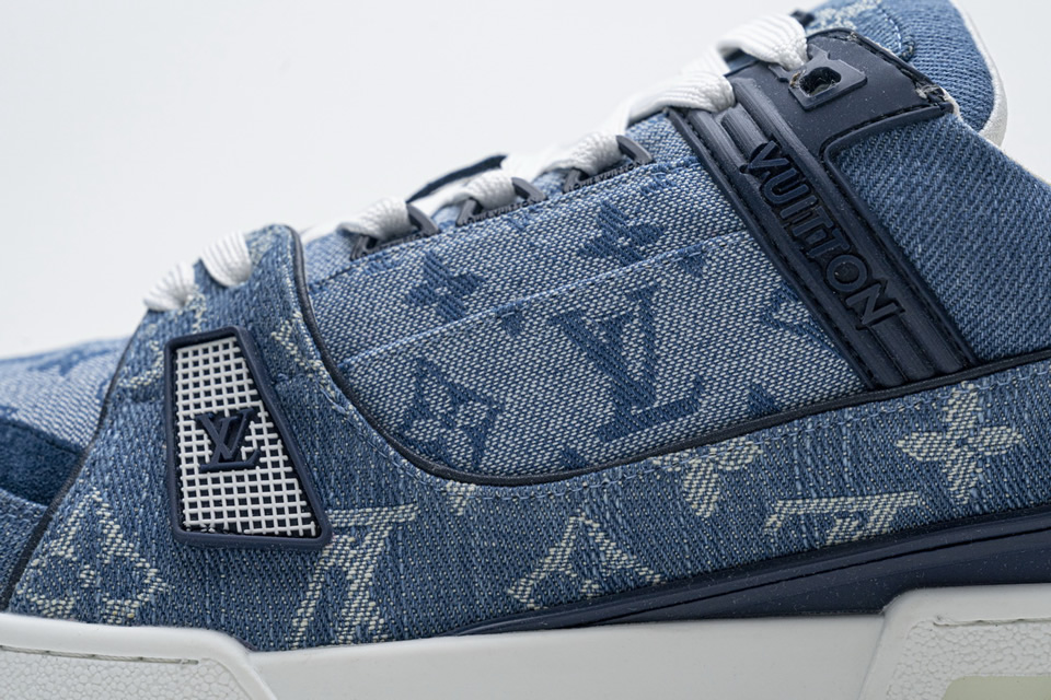 Louis Vuitton Blue Denim Trainer Sneaker 14 - kickbulk.org