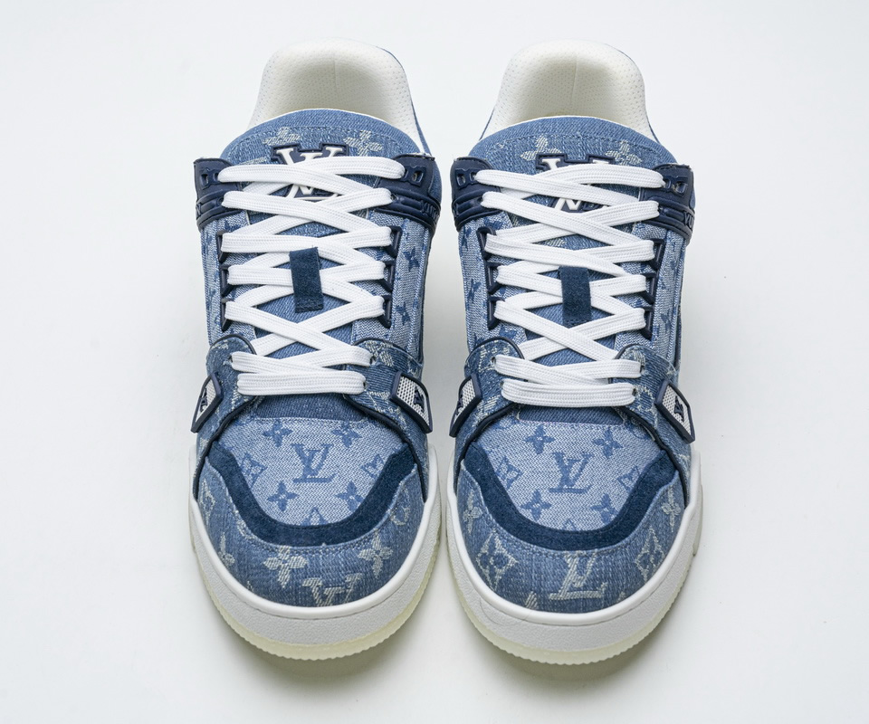 Louis Vuitton Blue Denim Trainer Sneaker 2 - kickbulk.org