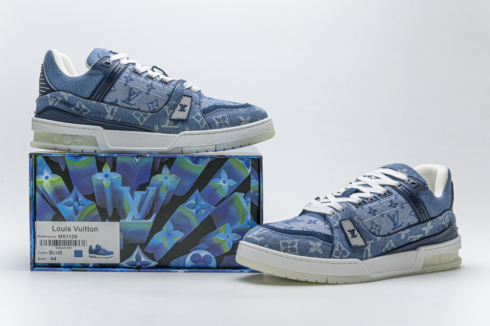 Louis Vuitton Blue Denim Trainer Sneaker 3 - kickbulk.org