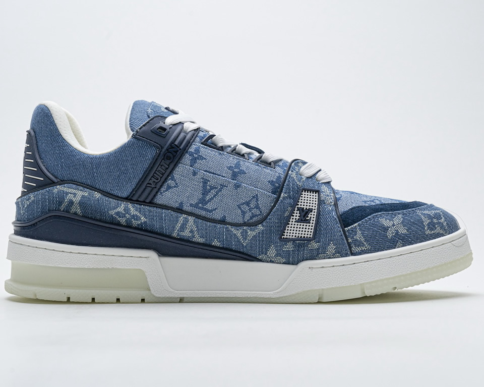Louis Vuitton Blue Denim Trainer Sneaker 8 - kickbulk.org
