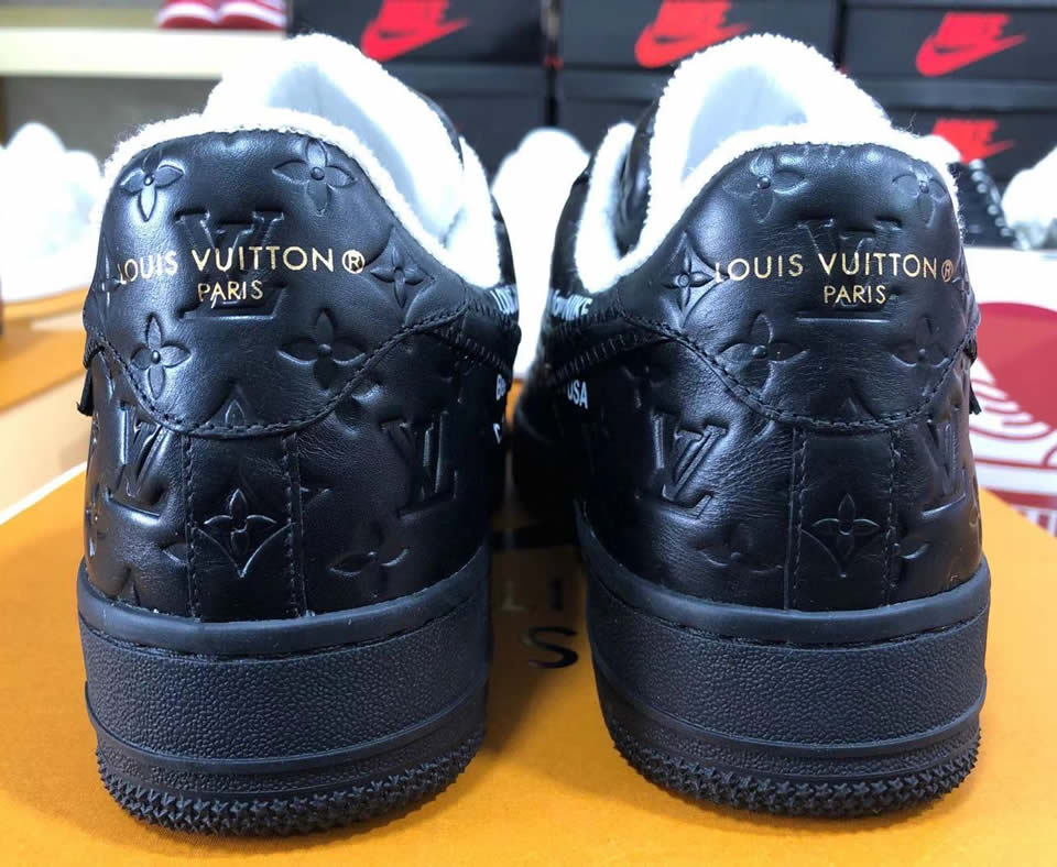 Louis Vuitton Air Force 1 Trainer Sneaker Black White Lk0223 10 - kickbulk.org