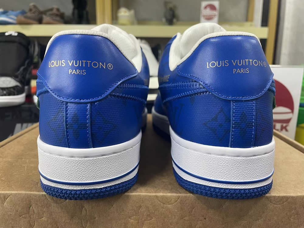 Louis Vuitton Air Force 1 Trainer Sneaker Blue White Lk0228 6 - kickbulk.org