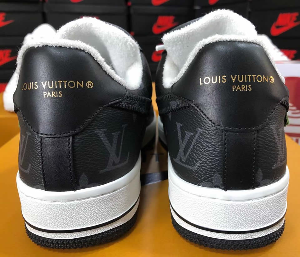 Louis Vuitton Air Force 1 Trainer Sneaker White Black Lk0236 9 - kickbulk.org