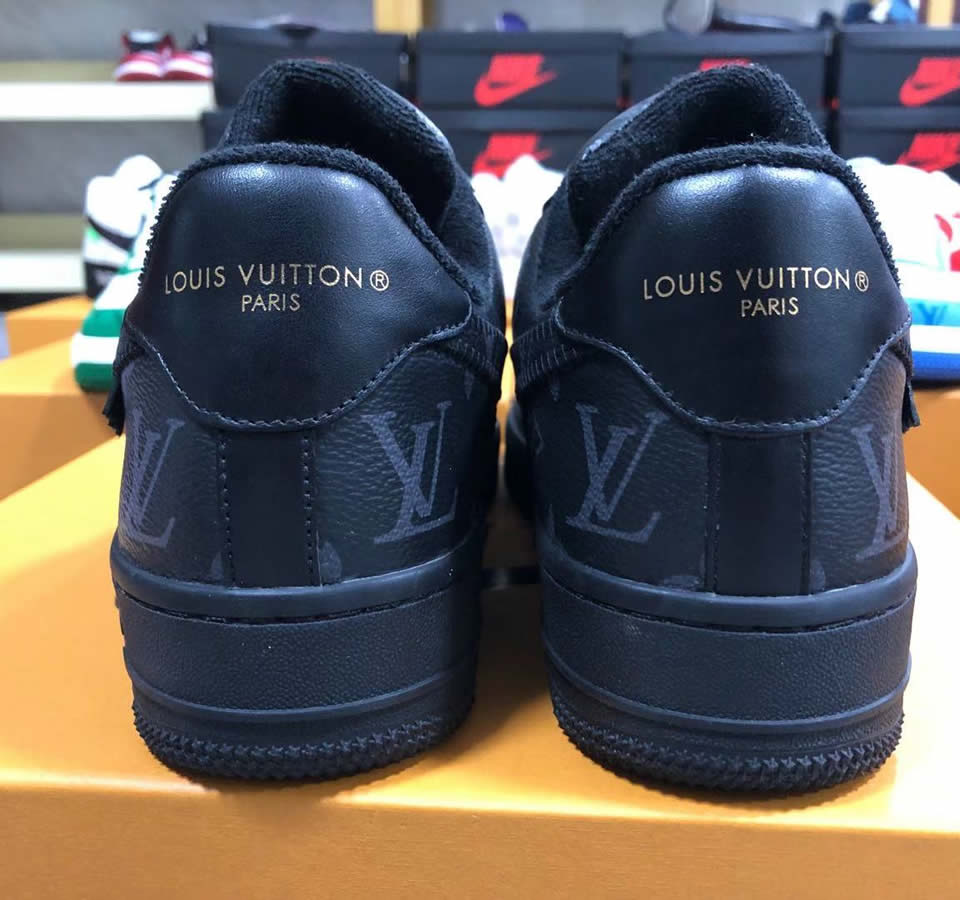 Louis Vuitton Air Force 1 Trainer Sneaker Black Lk0237 5 - kickbulk.org