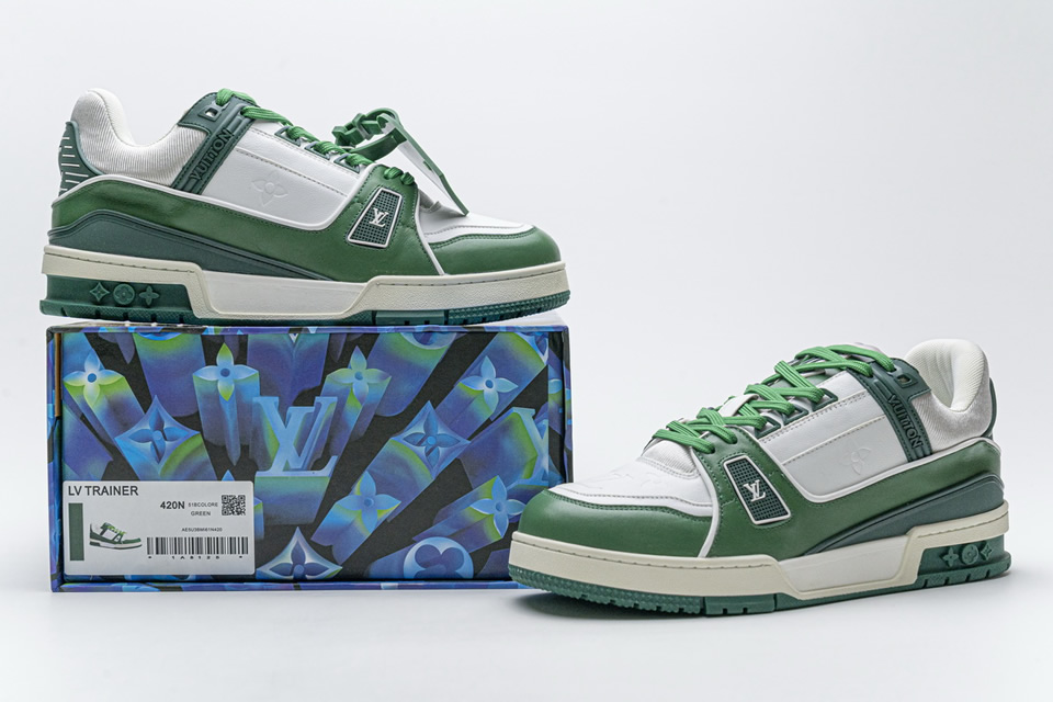Louis Vuitton 20ss Trainer Green Casual Shoes 3 - kickbulk.org