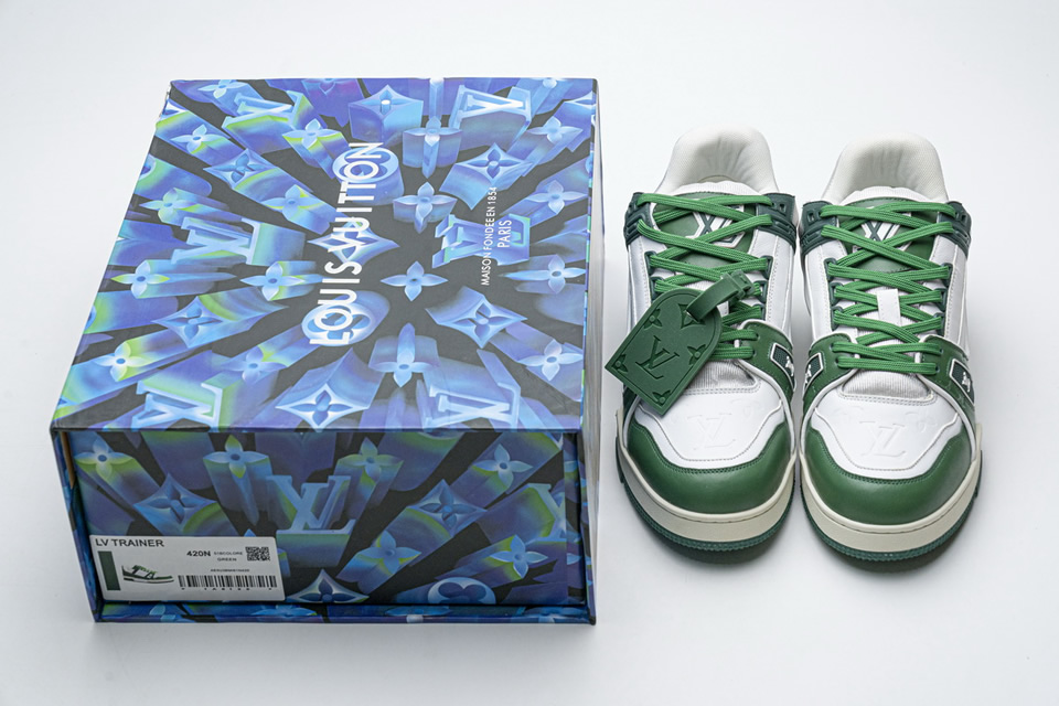 Louis Vuitton 20ss Trainer Green Casual Shoes 4 - kickbulk.org
