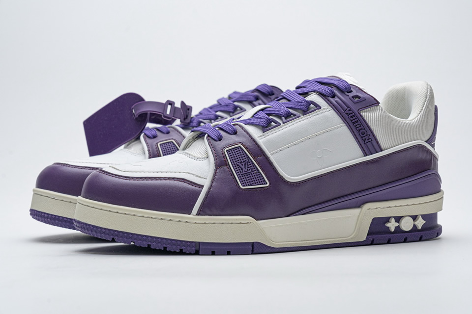 Louis Vuitton Men's LV Trainer Sneakers Suede Purple 22020226