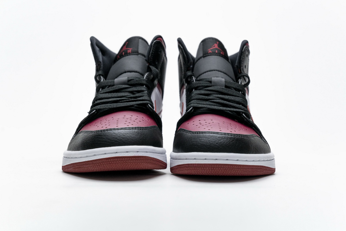 Nike Air Jordan 1 Mid Bred Toe 554724 066 10 - kickbulk.org