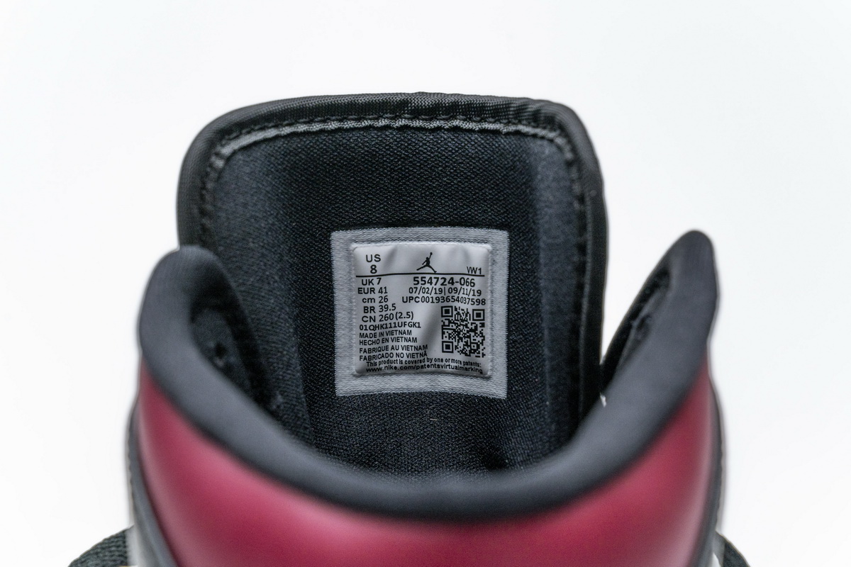 Nike Air Jordan 1 Mid Bred Toe 554724 066 22 - kickbulk.org