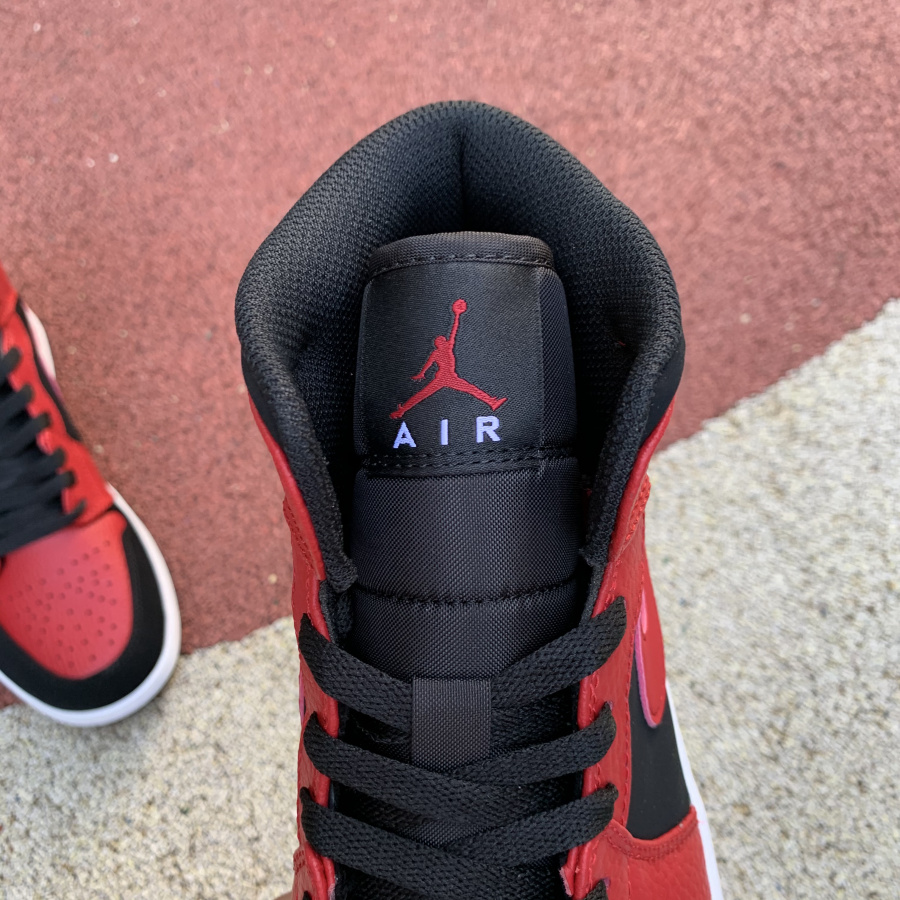 Nike Air Jordan 1 Mid Gs Black Gym Red 554725 054 13 - kickbulk.org