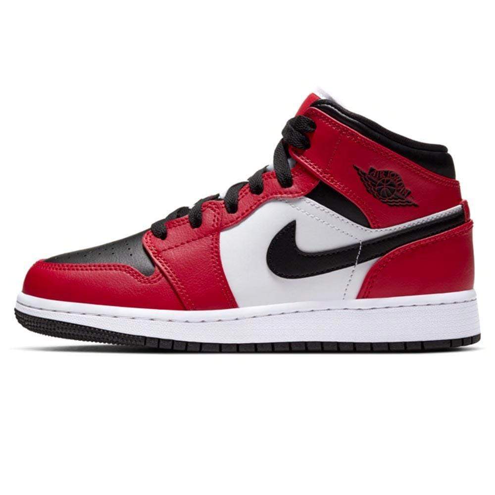 Nike Air Jordan 1 Mid Gs Chicago Black Toe 554725 069 1 - kickbulk.org