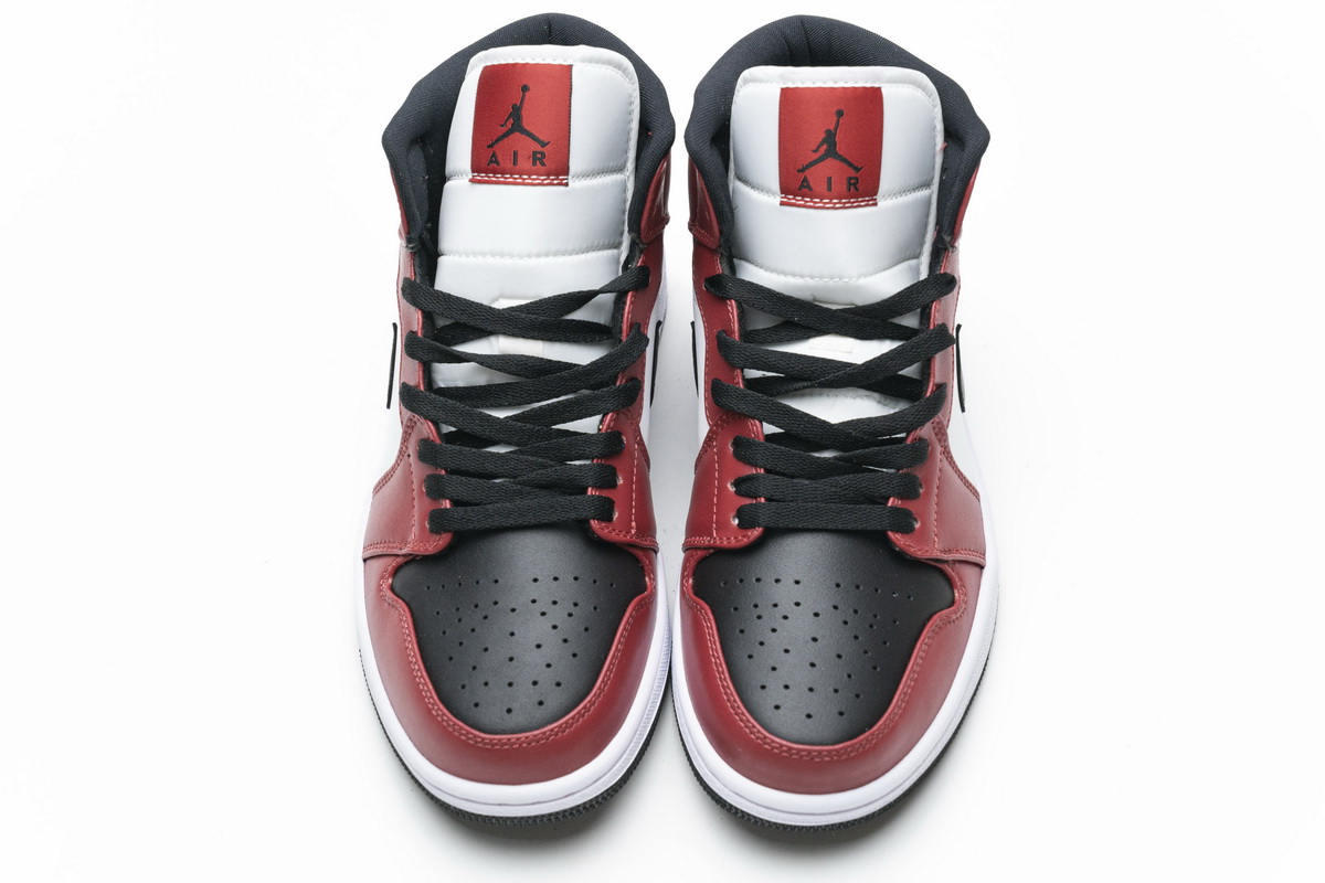 Nike Air Jordan 1 Mid Gs Chicago Black Toe 554725 069 10 - kickbulk.org