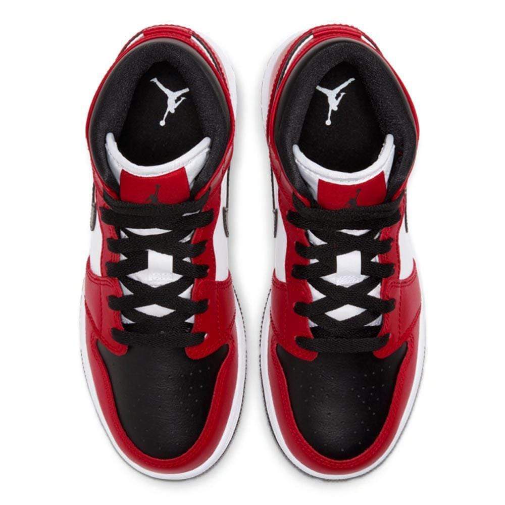Nike Air Jordan 1 Mid Gs Chicago Black Toe 554725 069 4 - kickbulk.org