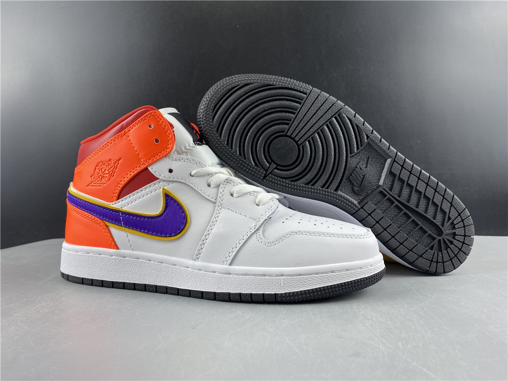 Nike Air Jordan 1 Mid Gs White Court Purple Teal 554725 128 16 - kickbulk.org