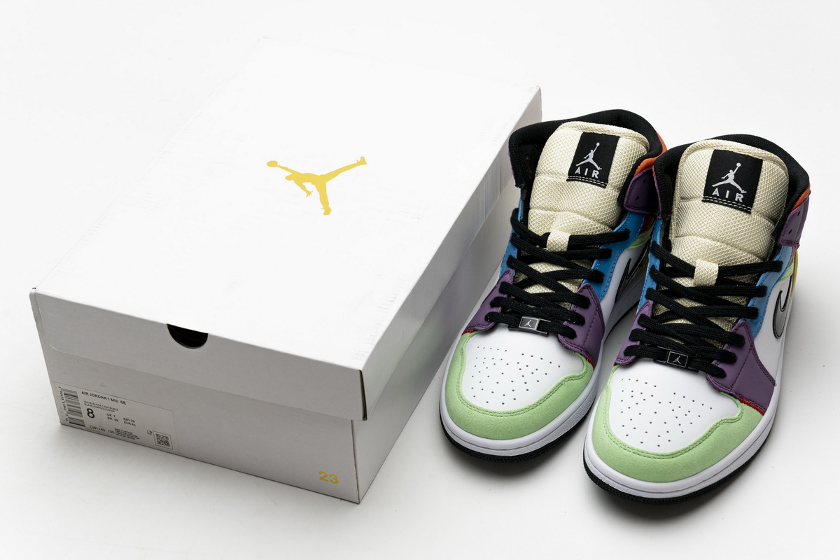 Nike Air Jordan 1 Mid Se Multi Colour W Cw1140 100 10 - kickbulk.org