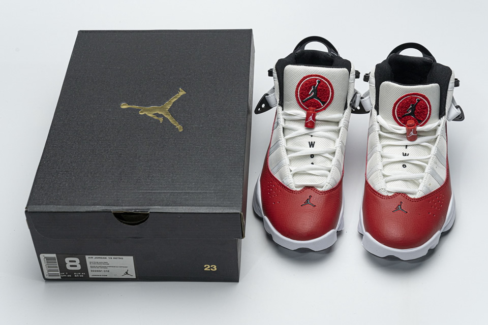 Nike Jordan 6 Rings Bg Basketball Shoes White Red Lifestyle 323419 120 6 - kickbulk.org