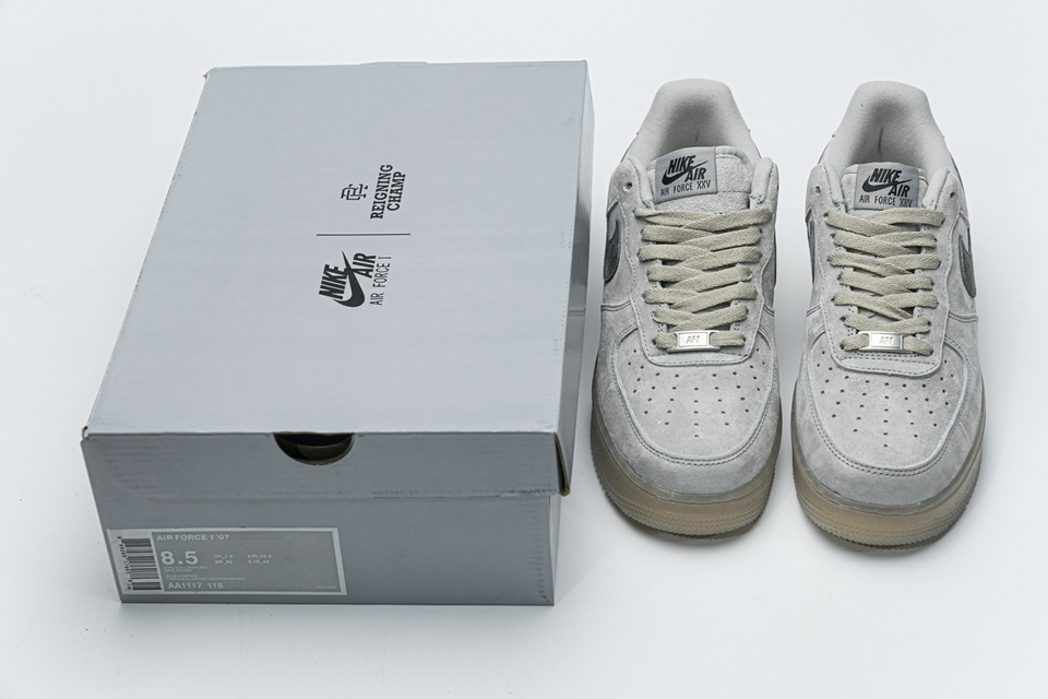 Reigning Champ Nike Air Force 1 Low Suede Light Grey Aa1117 118 6 - kickbulk.org